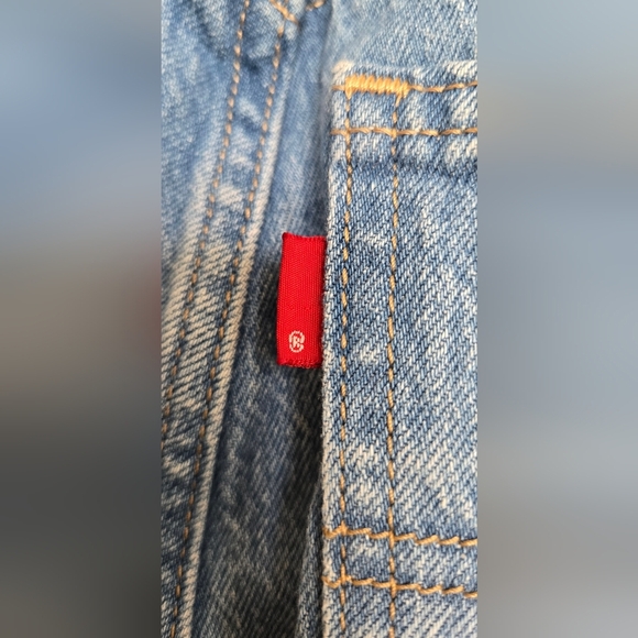 Levi's 70's High Waist Slim Straight Light Washed size 25 blank red label - Picture 3 of 16